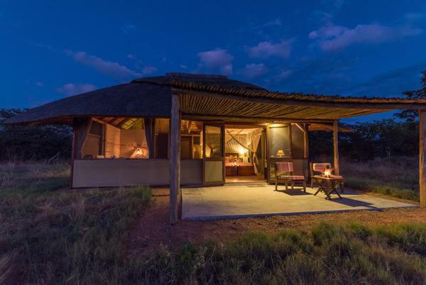 Camp Hwange Exterior by Night