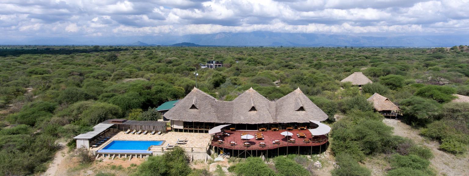 Lake Burunge Tented Lodge Aerial View
