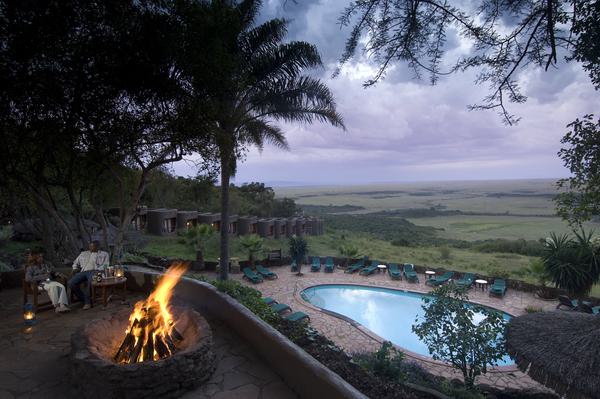 Mara Serena Lodge Exterior View at Dusk